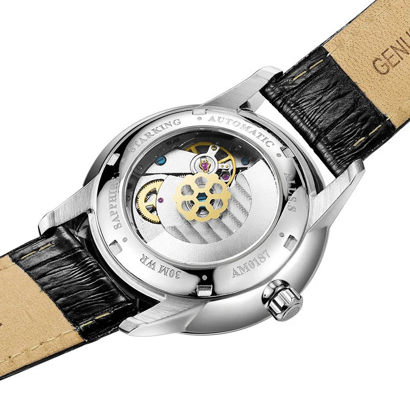 Men's Automatic Self-Winging Watch  Classic Series 40mm Dial with Mechanical Movement Sapphire Mirror Day Function 5ATM