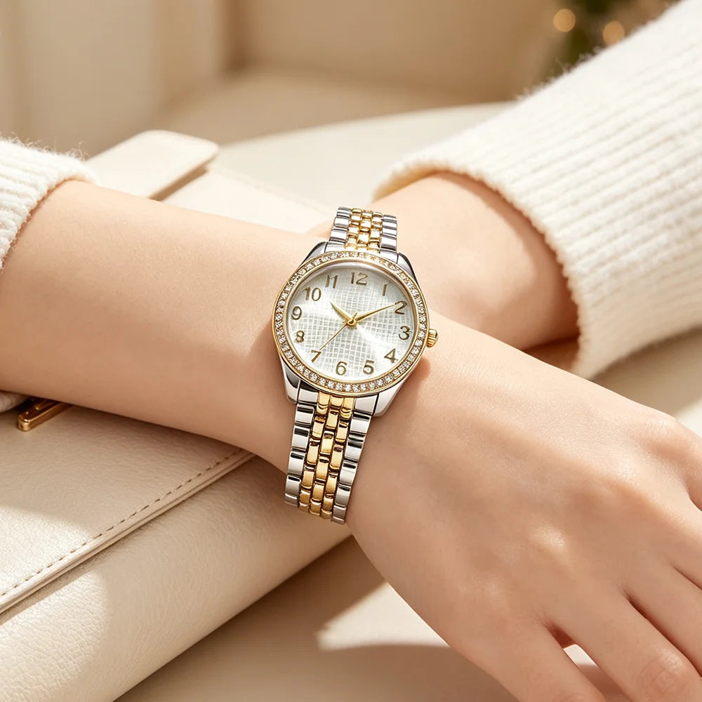 1Pc Women's Fashionable, Simple and Unique Wristwatch, Fresh and Elegant, Suitable for Outdoor Travel, Valentine's Day, Easter, Halloween, Ramadan, Christmas and Birthday Gifts
