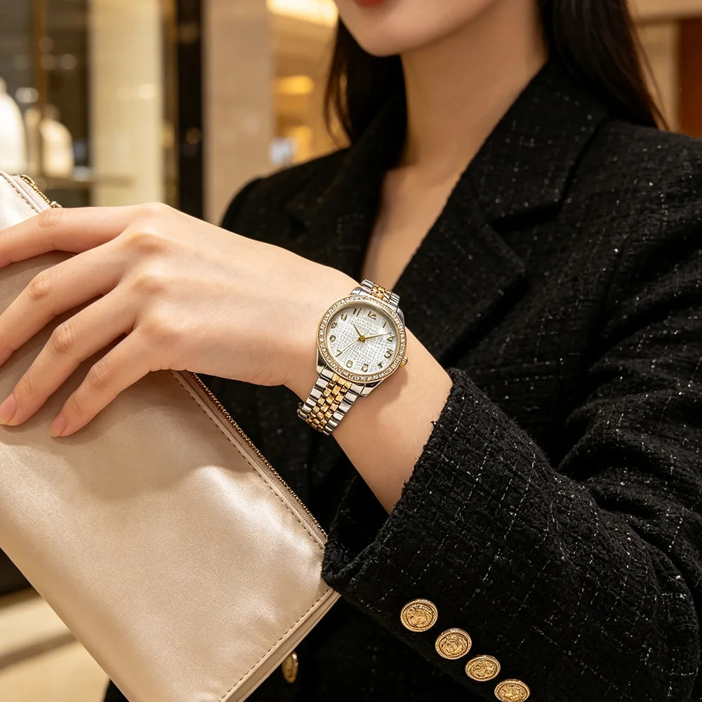 1Pc Women's Fashionable, Simple and Unique Wristwatch, Fresh and Elegant, Suitable for Outdoor Travel, Valentine's Day, Easter, Halloween, Ramadan, Christmas and Birthday Gifts