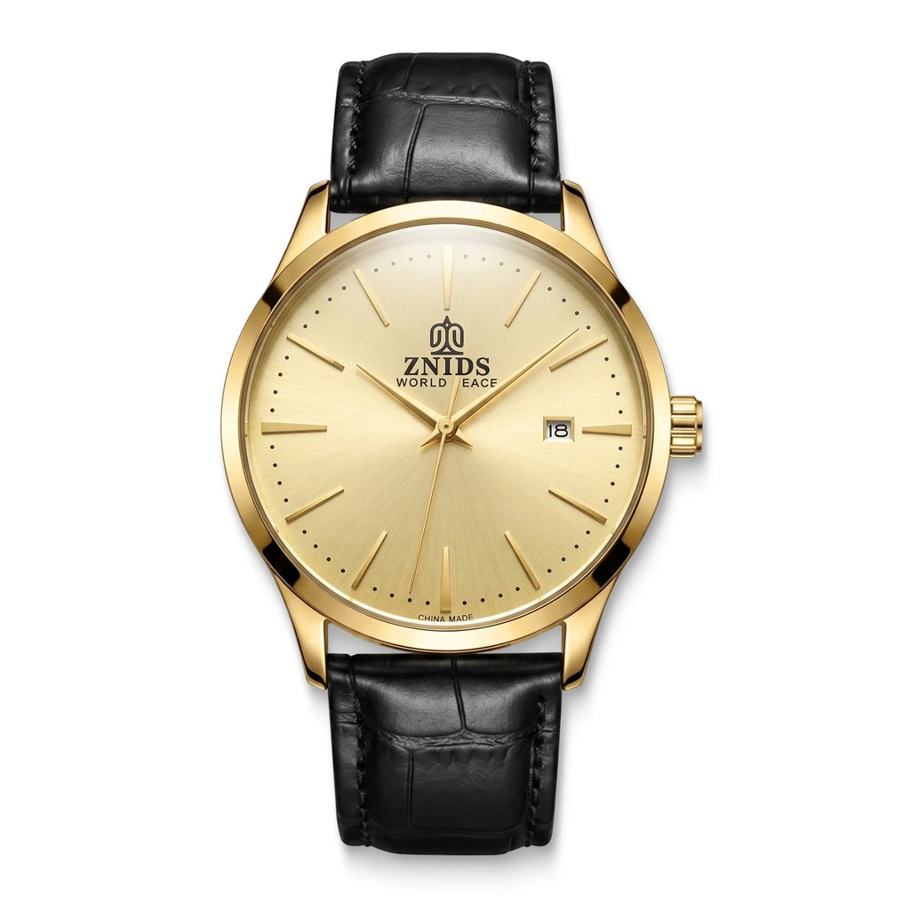 Highly stylish and simple men's mechanical wristwatch with automatic movement, hollowed-out design, waterproof, calendar dial, leather strap, suitable for daily commuting. Fashionable, casual, versatile, and trendy men's watc