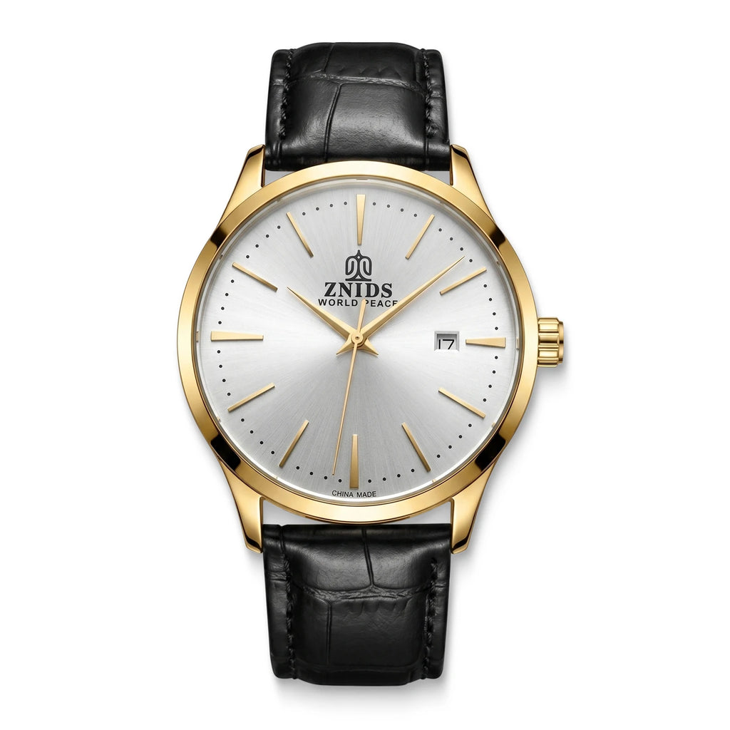 Highly stylish and simple men's mechanical wristwatch with automatic movement, hollowed-out design, waterproof, calendar dial, leather strap, suitable for daily commuting. Fashionable, casual, versatile, and trendy men's watc