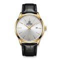 Highly stylish and simple men's mechanical wristwatch with automatic movement, hollowed-out design, waterproof, calendar dial, leather strap, suitable for daily commuting. Fashionable, casual, versatile, and trendy men's watc